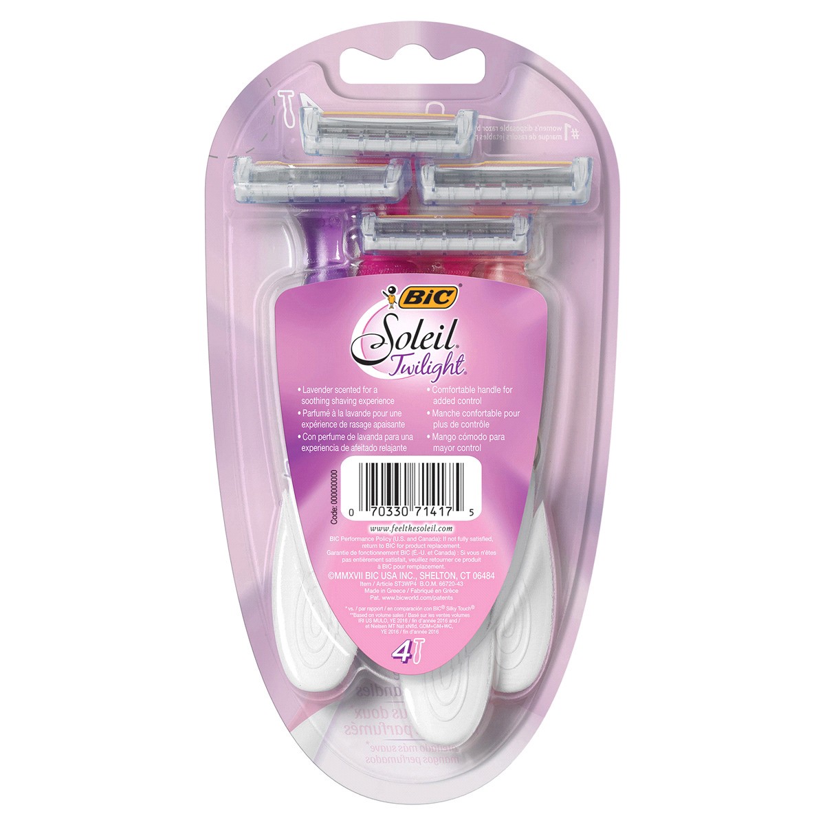 slide 21 of 25, BIC Soleil Smooth Womens Razors With Lavender Scented Handles, 4 ct