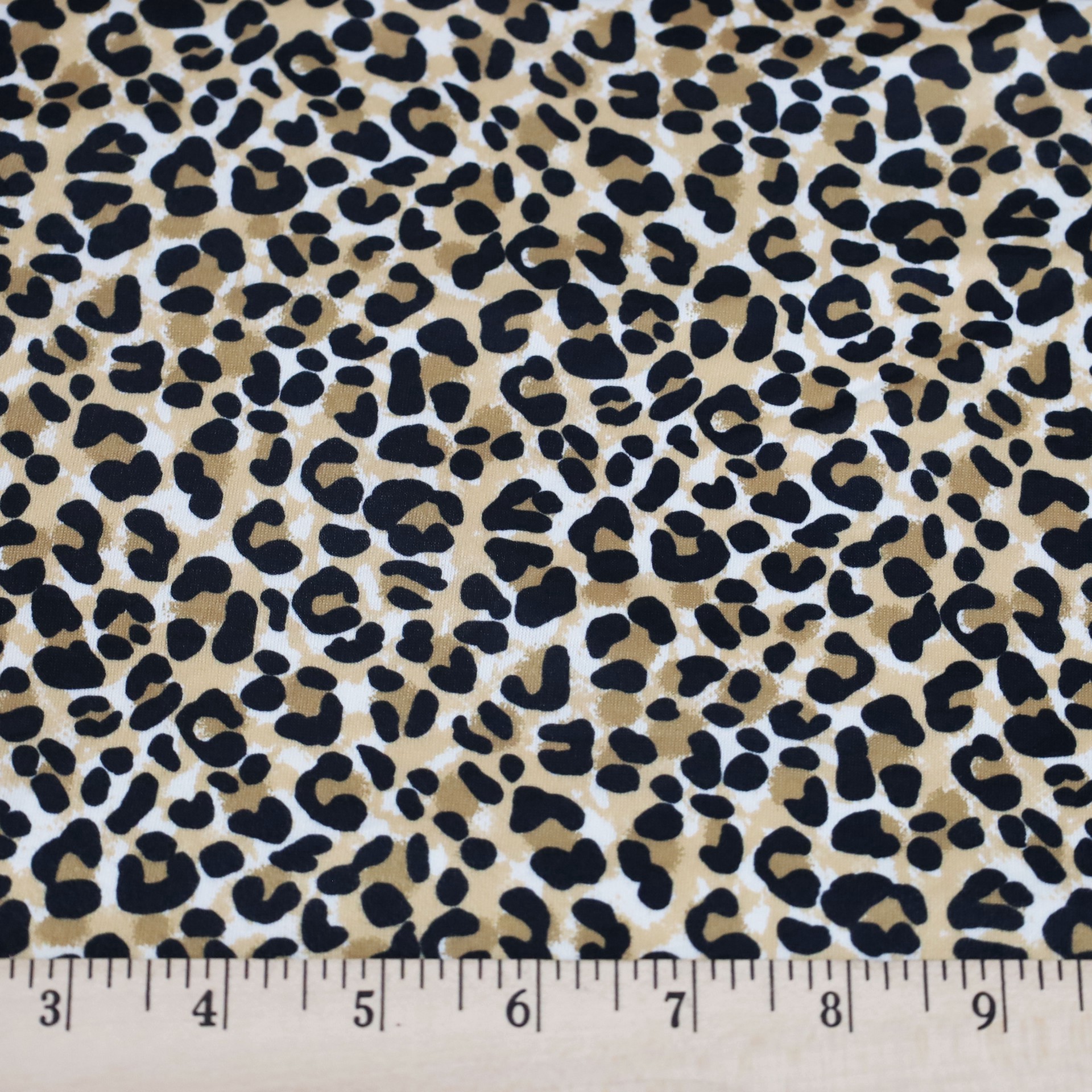slide 2 of 3, Fabric Merchants Leopard Print Double Brushed Stretch Fabric, 60 in