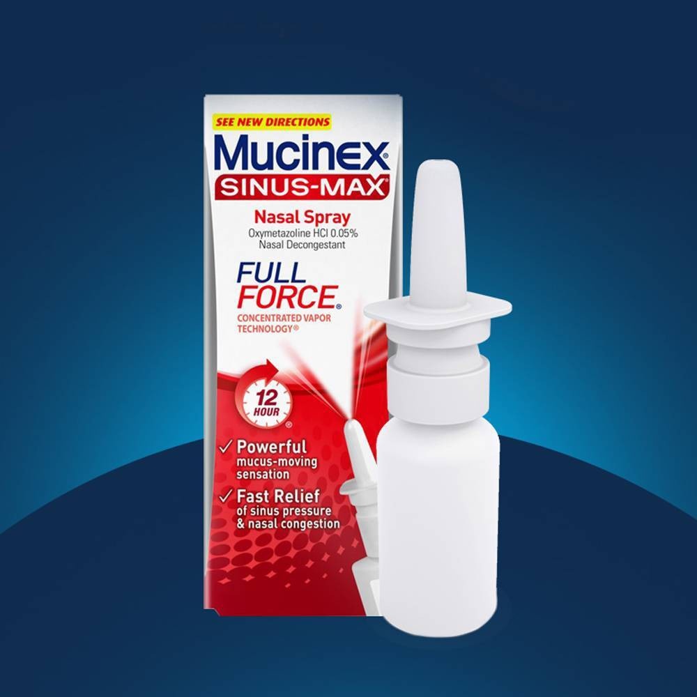 Mucinex Sinus Max Full Force Nasal Decongestant Spray Oxymetazoline Hci 0 75 Fl Oz Shipt