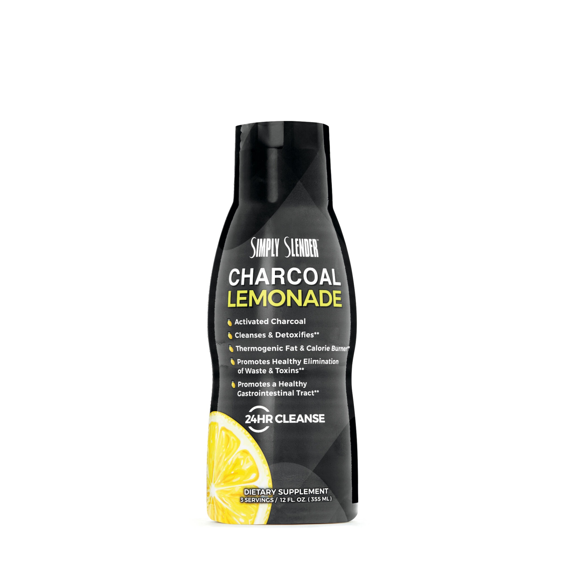 slide 1 of 1, Simply Slender Charcoal Lemonade - 12 oz, 12 oz