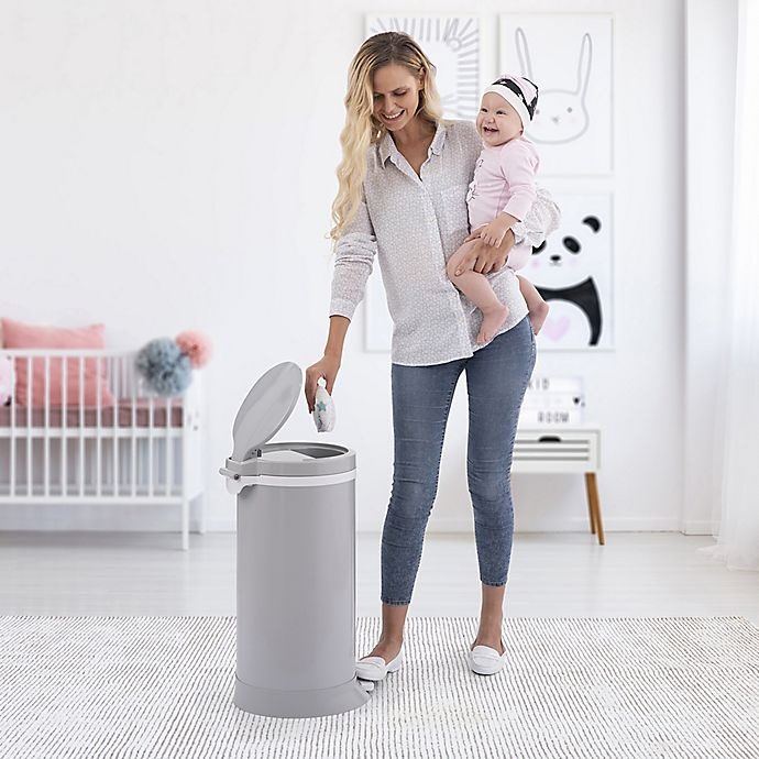 slide 3 of 10, Bubula Steel Diaper Pail - Grey, 1 ct