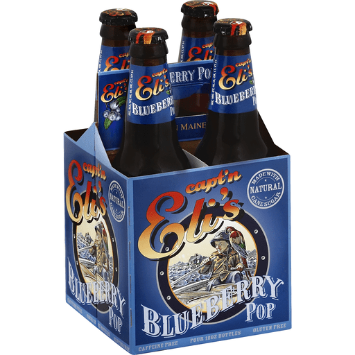 slide 3 of 3, Capt'n Eli's Soda Blueberry Pop, 4 ct; 12 fl oz