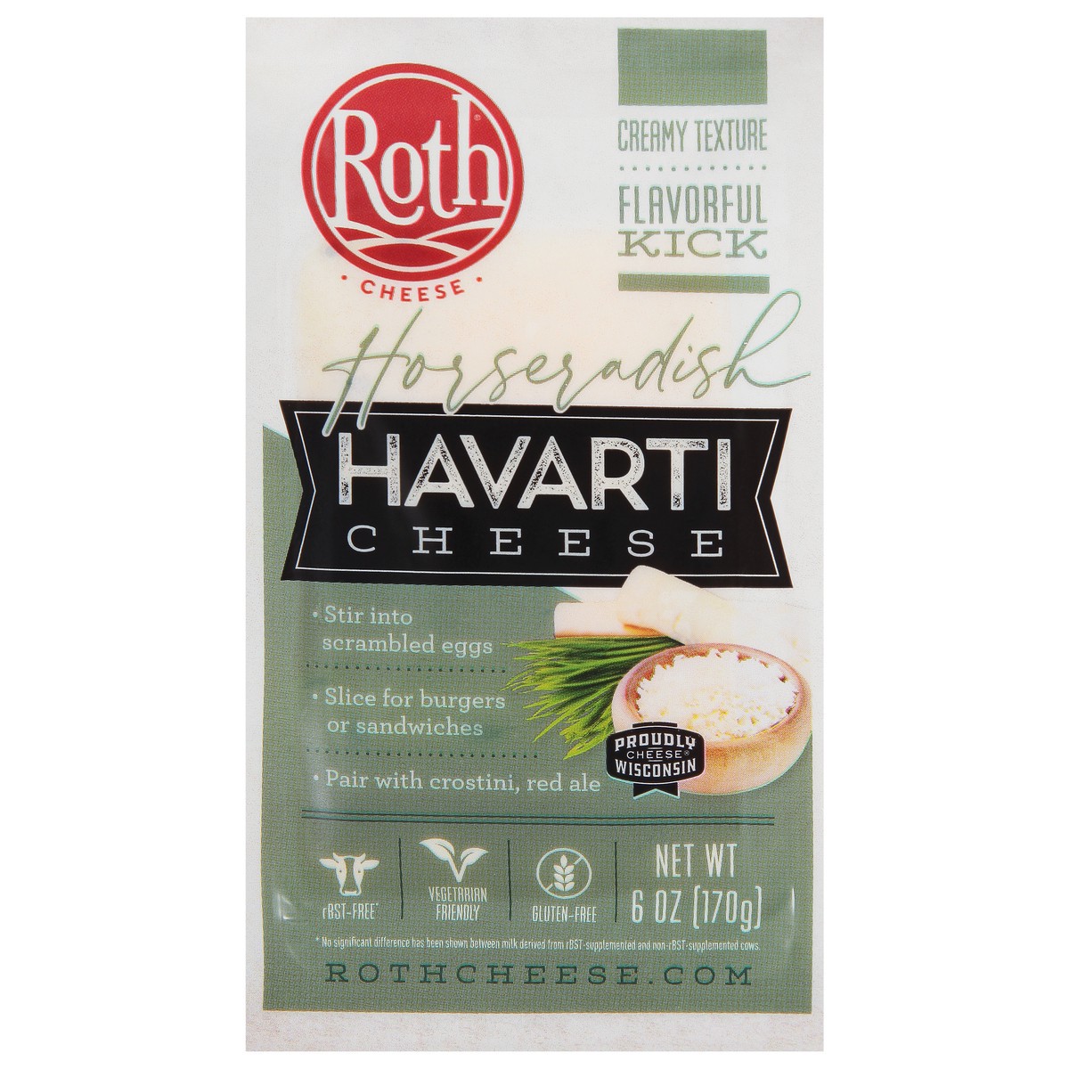 slide 1 of 1, Roth Havarti Horseradish Cheese 6 oz, 6 oz