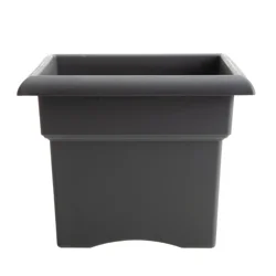 Bloem Veranda Square Planter 14" Charcoal