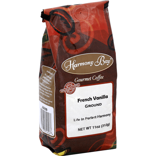slide 2 of 2, Harmony Bay Coffee, Gourmet, Ground, French Vanilla, 11 oz