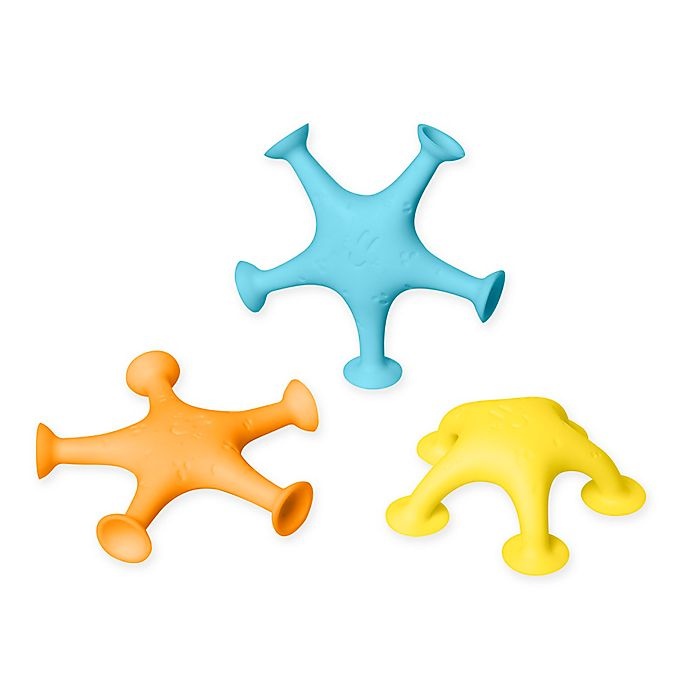 slide 1 of 6, Ubbi World Starfish Suction Bath Toys, 3 ct