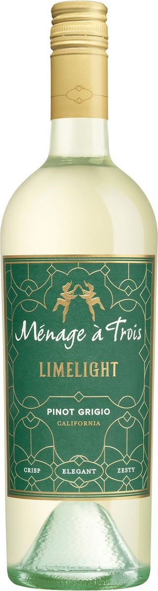 slide 1 of 3, Menage a trois Limelight California Pinot Grigio 750 ml, 750 ml