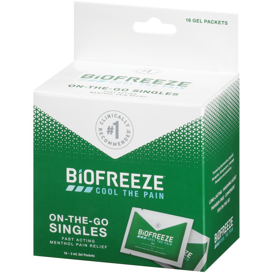 slide 2 of 5, Biofreeze On-The-Go Gel Packets, 16 ct