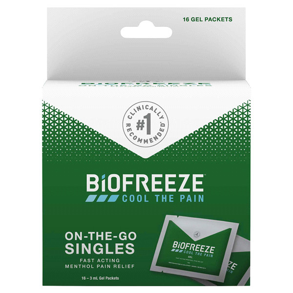 slide 1 of 5, Biofreeze On-The-Go Gel Packets, 16 ct