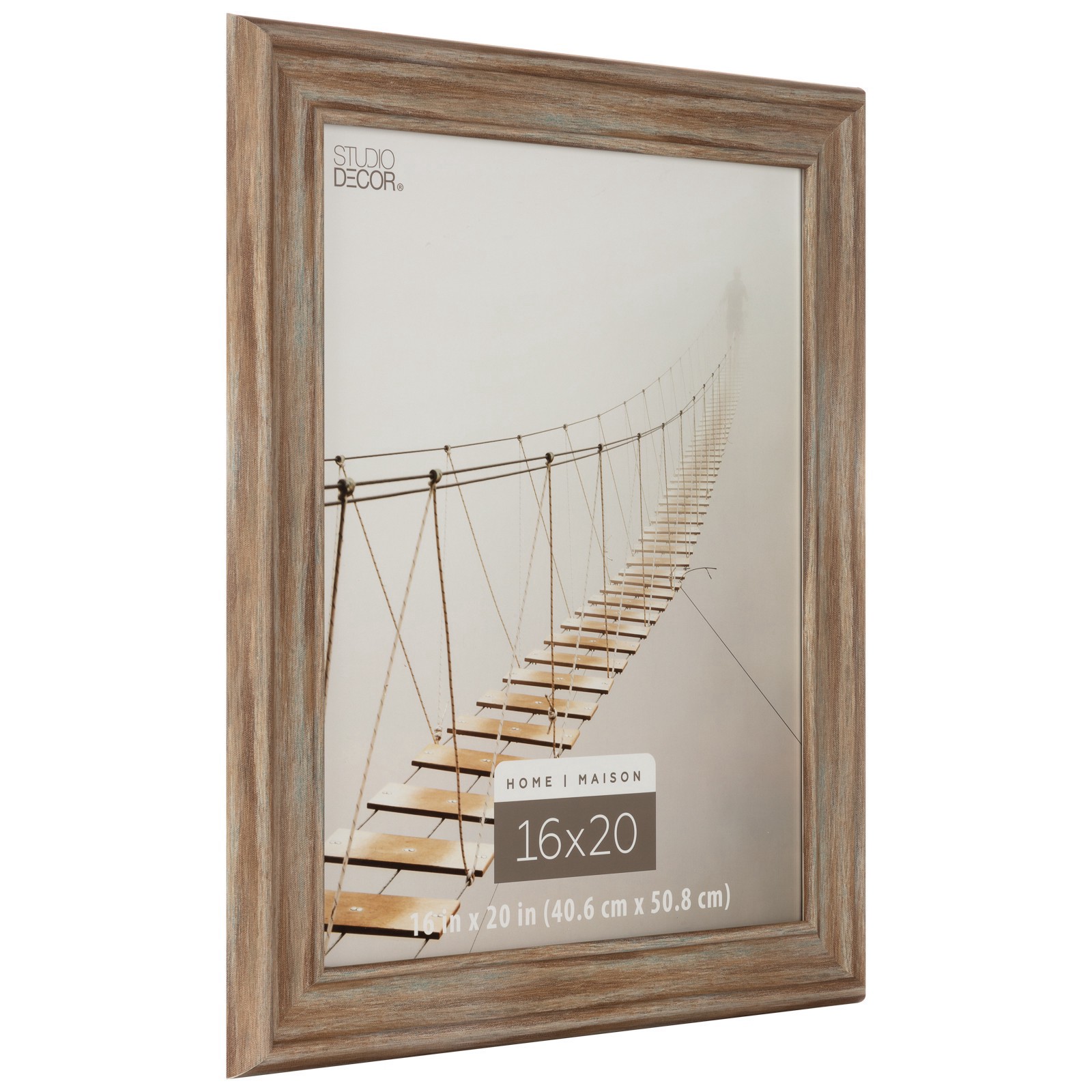 slide 5 of 5, Home 16" X 20" Rustic Brown Frame By Studio Decor, 16 in x 20 in