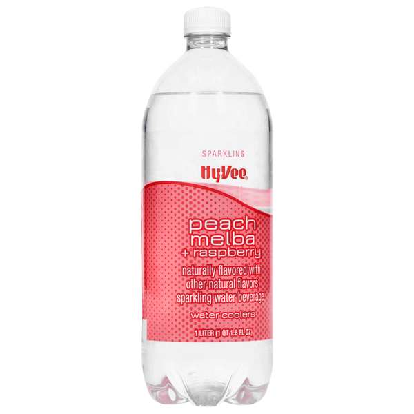 slide 1 of 1, Hy-Vee Peach Melba Water Coolers, 1 liter