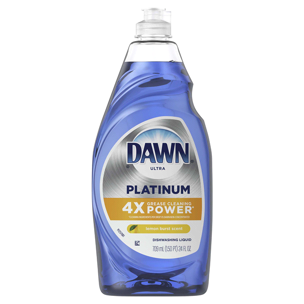 slide 1 of 1, Dawn Platinum Dishwashing Liquid Dish Soap, Lemon Burst Scent, 24 oz