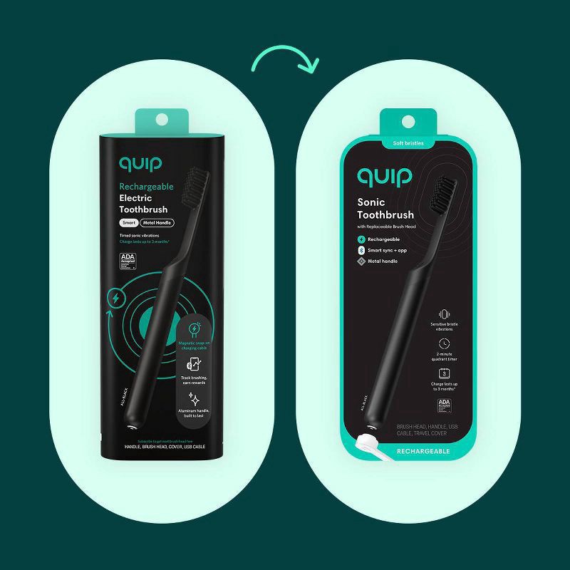 slide 5 of 8, Quip Rechargeable Smart Black Tb, 1 ct