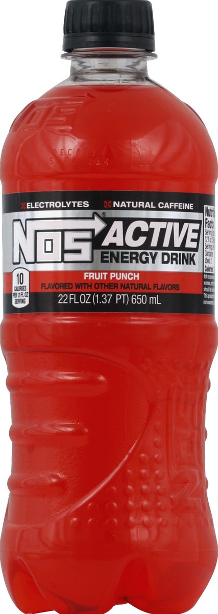 slide 1 of 4, NOS Energy Drink 22 oz, 22 oz