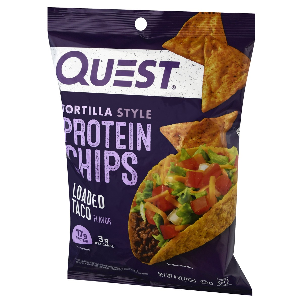 slide 9 of 9, Quest Protein Chips, Loaded Taco Flavor, Tortilla Style, 4 oz