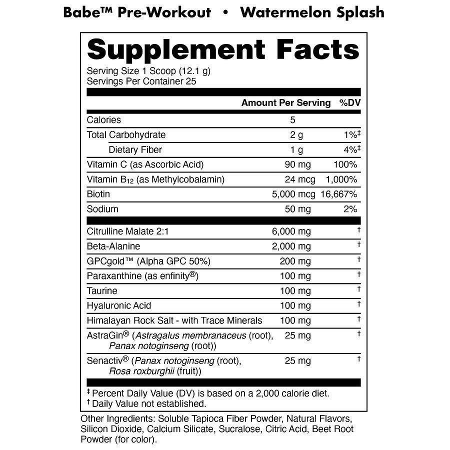 slide 5 of 5, Bucked Up Babe Pre-Workout Watermelon Splash, 10.7 oz