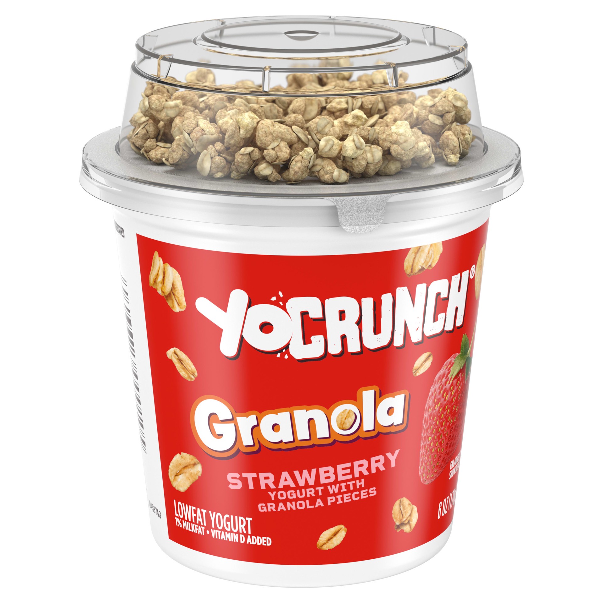 slide 2 of 5, YoCrunch Low Fat Strawberry Yogurt with Granola, 6 oz., 6 oz