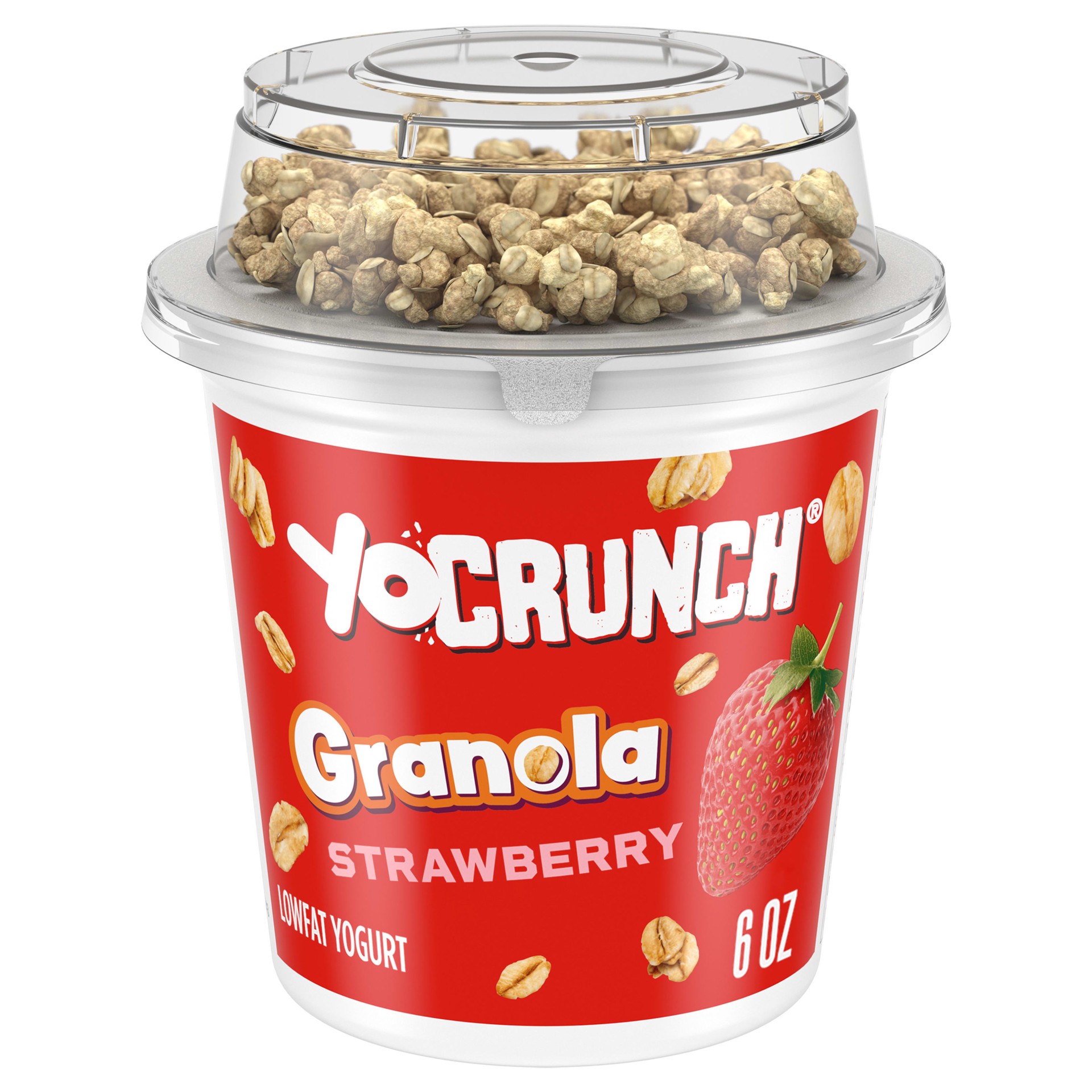 slide 1 of 5, YoCrunch Low Fat Strawberry Yogurt with Granola, 6 oz., 6 oz
