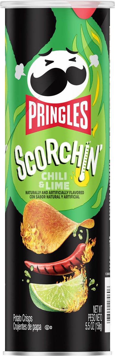 slide 3 of 3, Pringles Scorchin' Potato Crisps Chips, Chili and Lime, 5.5 oz, 5.5 oz