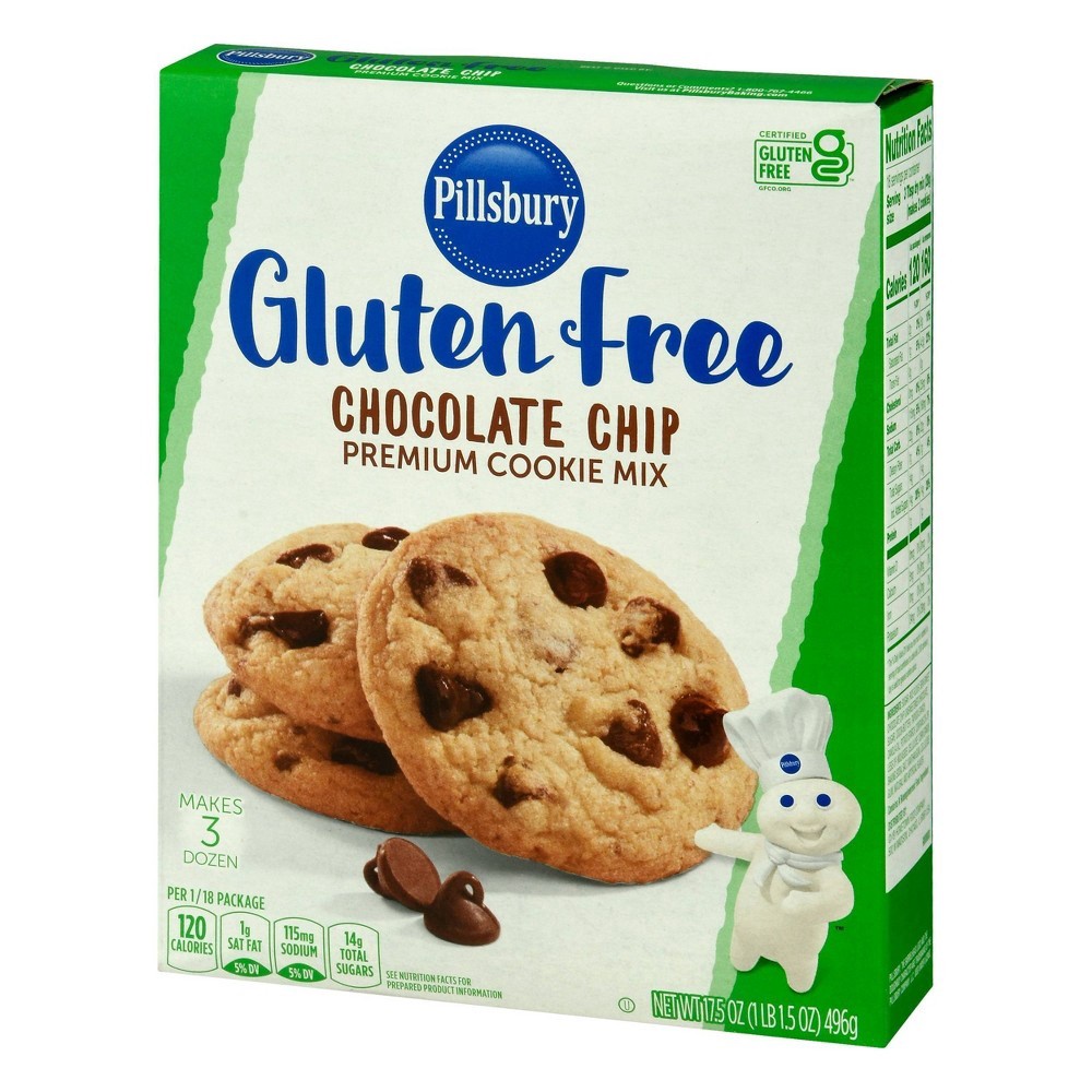 slide 2 of 6, Pillsbury Baking Gluten Free Choc Chip Cookie Mix, 17.5 oz