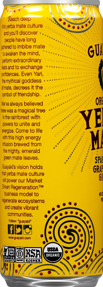 slide 7 of 9, Guayaki Organic Grapefruit Ginger Sparkling Yerba Mate, 12 fl oz