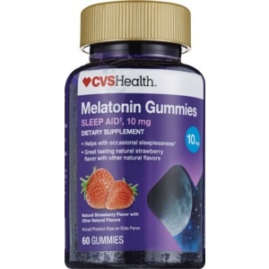 slide 1 of 1, CVS Health Melatonin Sleep Aid Gummies, Strawberry, 60 ct