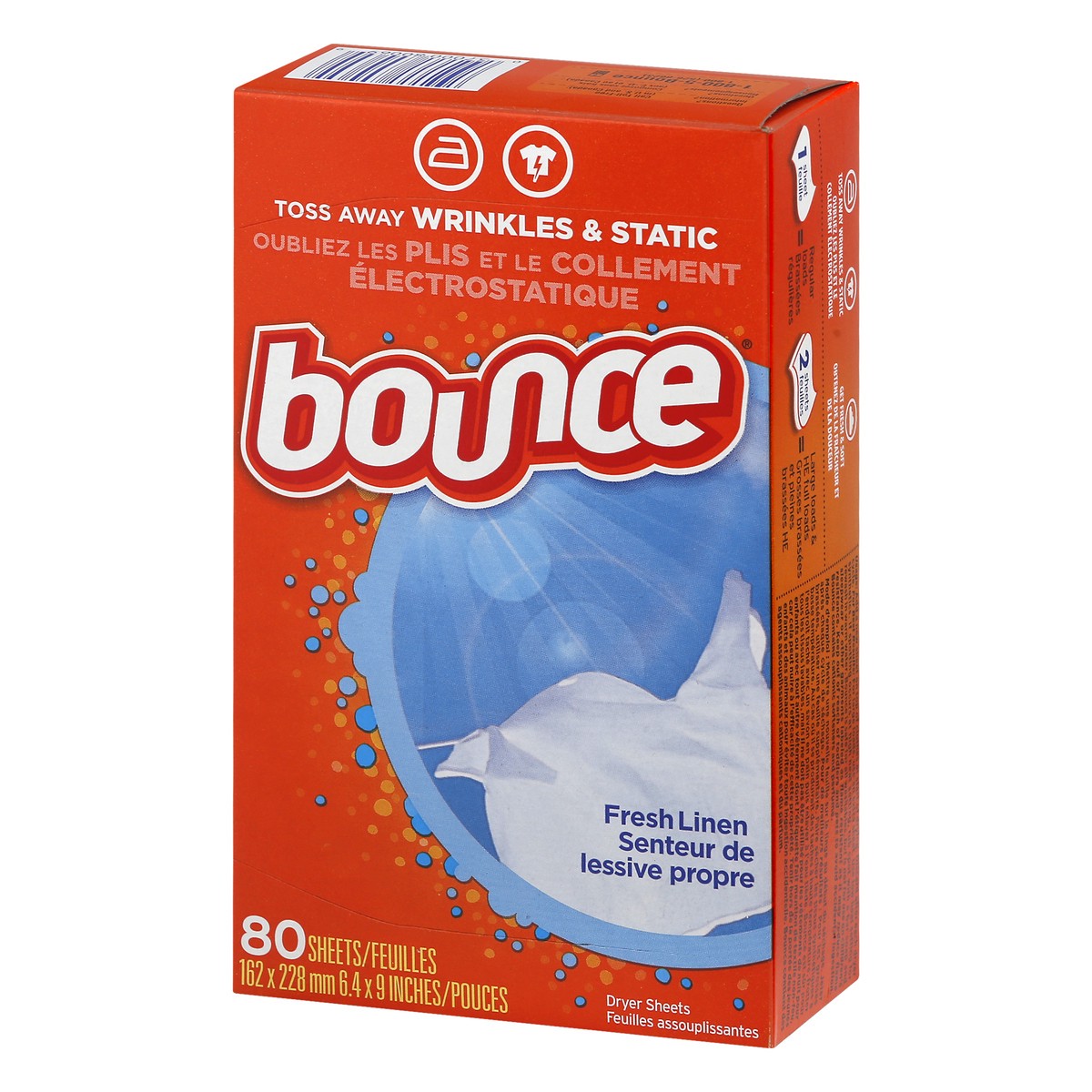 slide 3 of 11, Bounce Fabric Softener Dryer Sheets, Fresh Linen, 80 Ct, 80 ct