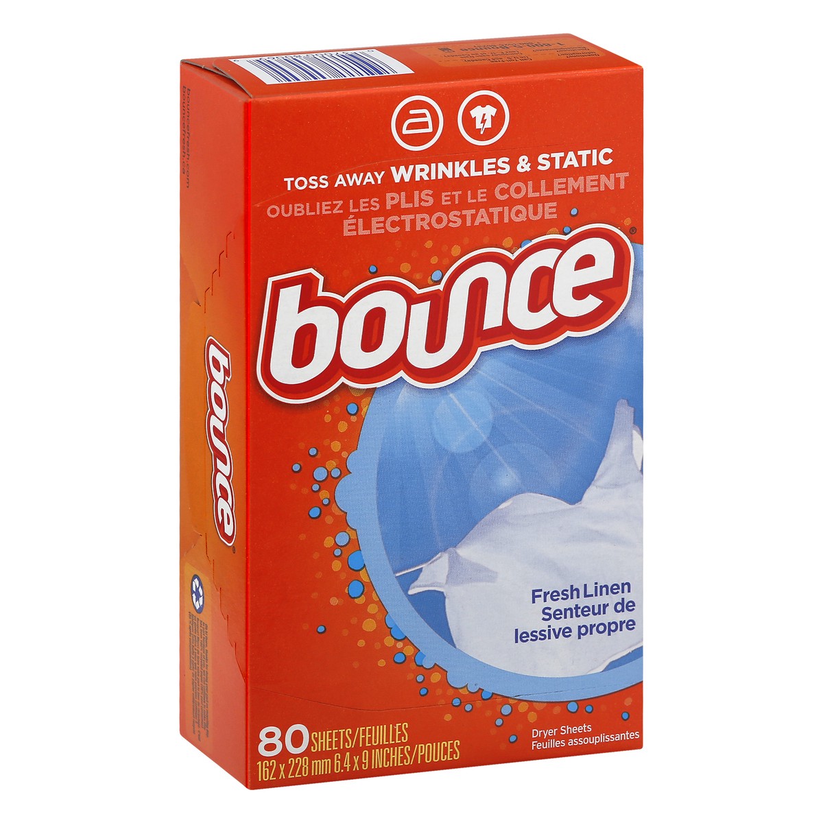 slide 9 of 11, Bounce Fabric Softener Dryer Sheets, Fresh Linen, 80 Ct, 80 ct