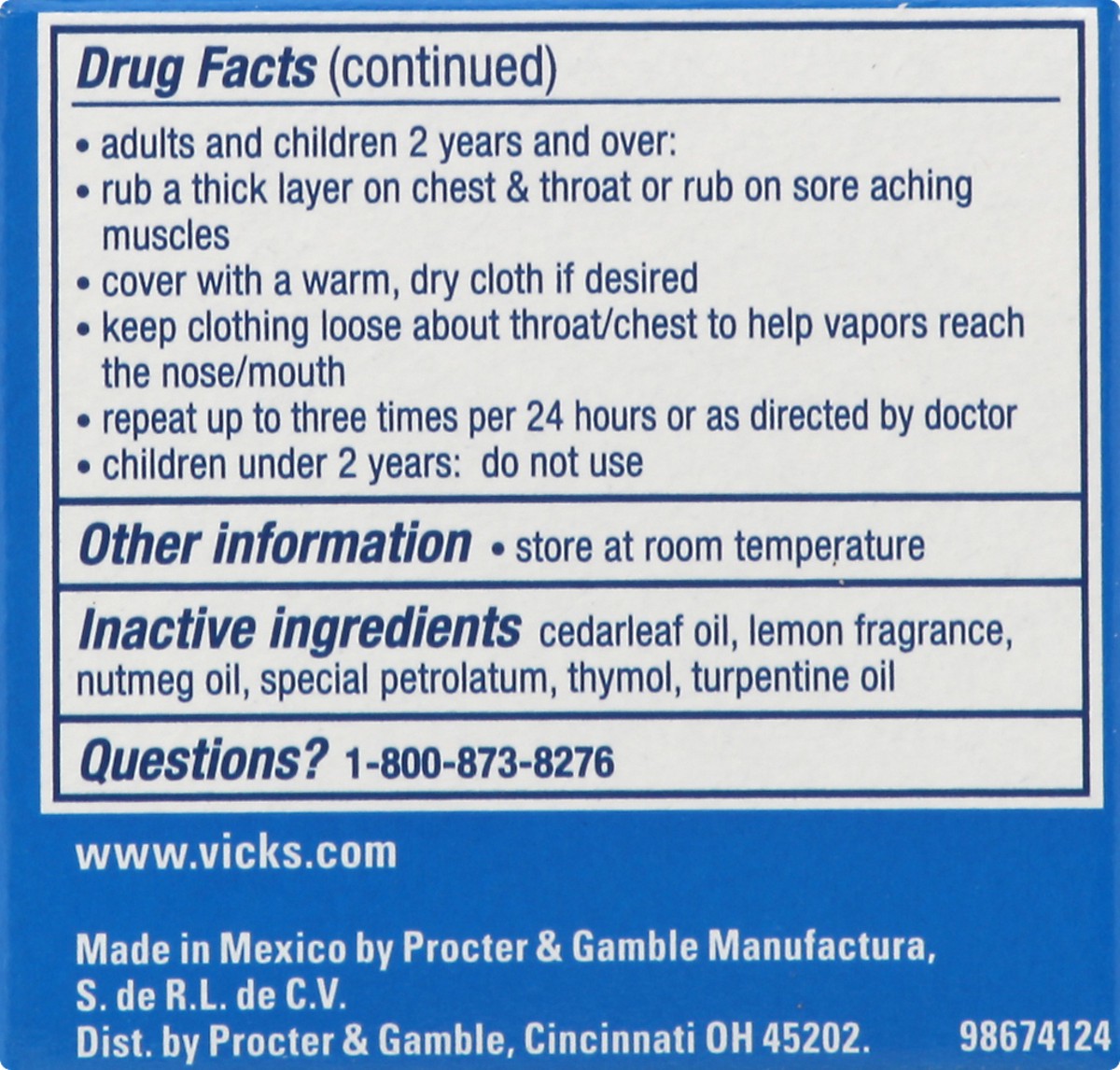 slide 7 of 7, Vicks VapoRub, Lemon Scent, Cough Suppressant, Topical Chest Rub & Analgesic Ointment, Medicated Vicks Vapors, Relief from Cough Due to Cold, Aches & Pains, 1.76oz, 1.76 oz