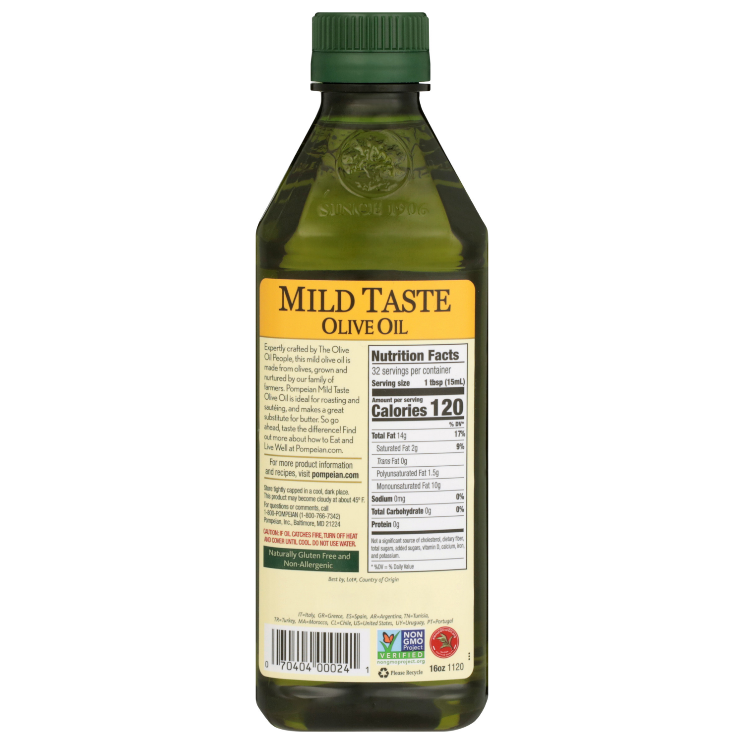 slide 6 of 8, Pompeian Mild Taste Olive Oil- 16 fl oz, 16 fl oz