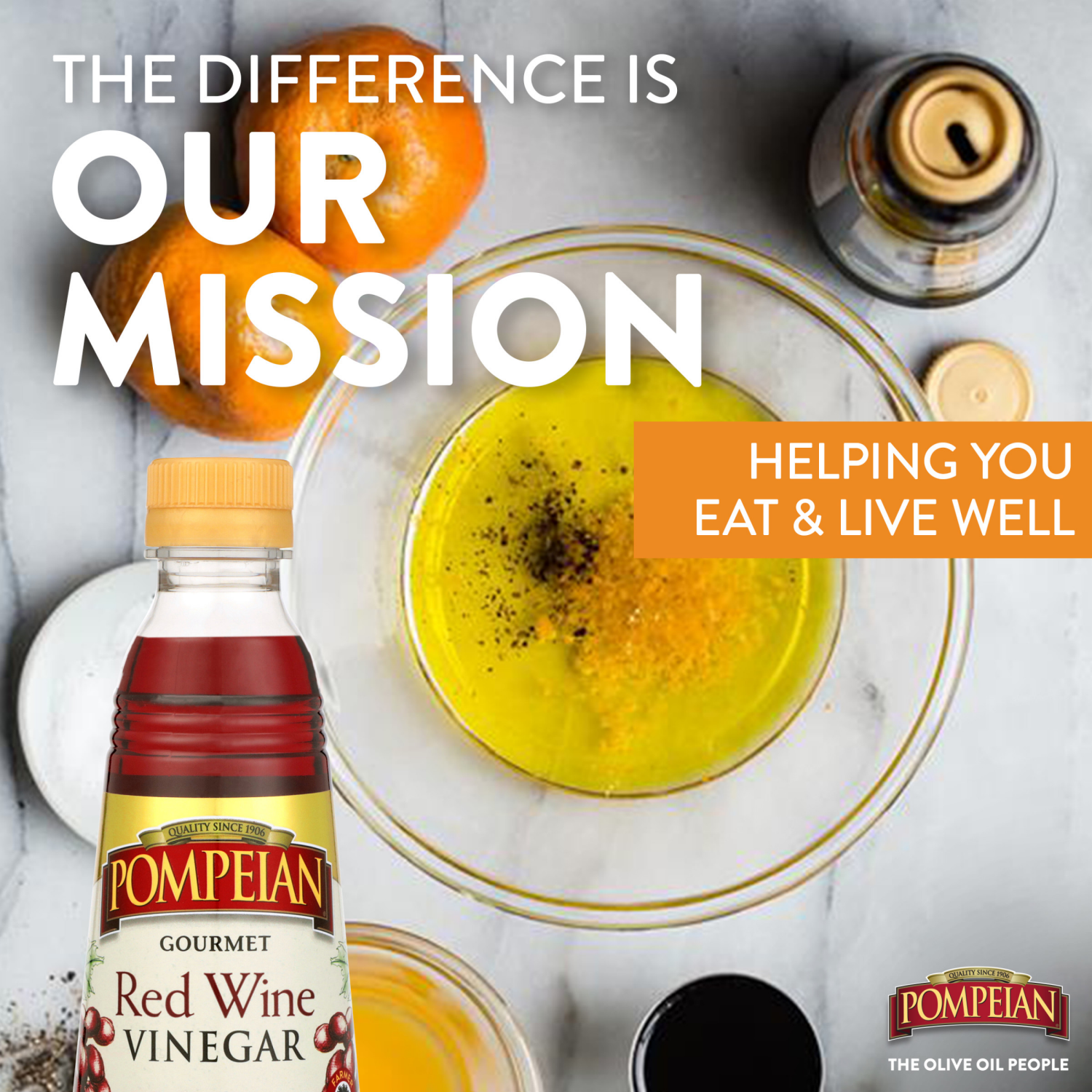 slide 3 of 5, Pompeian Gourmet Red Wine Vinegar 16 oz, 16 oz