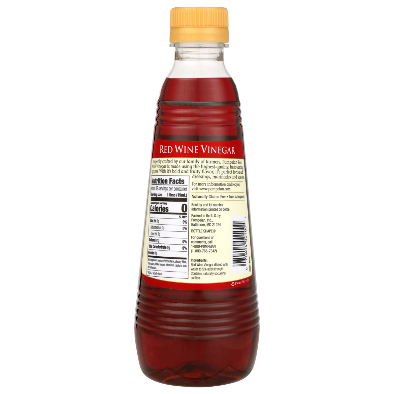 slide 4 of 5, Pompeian Gourmet Red Wine Vinegar 16 oz, 16 oz