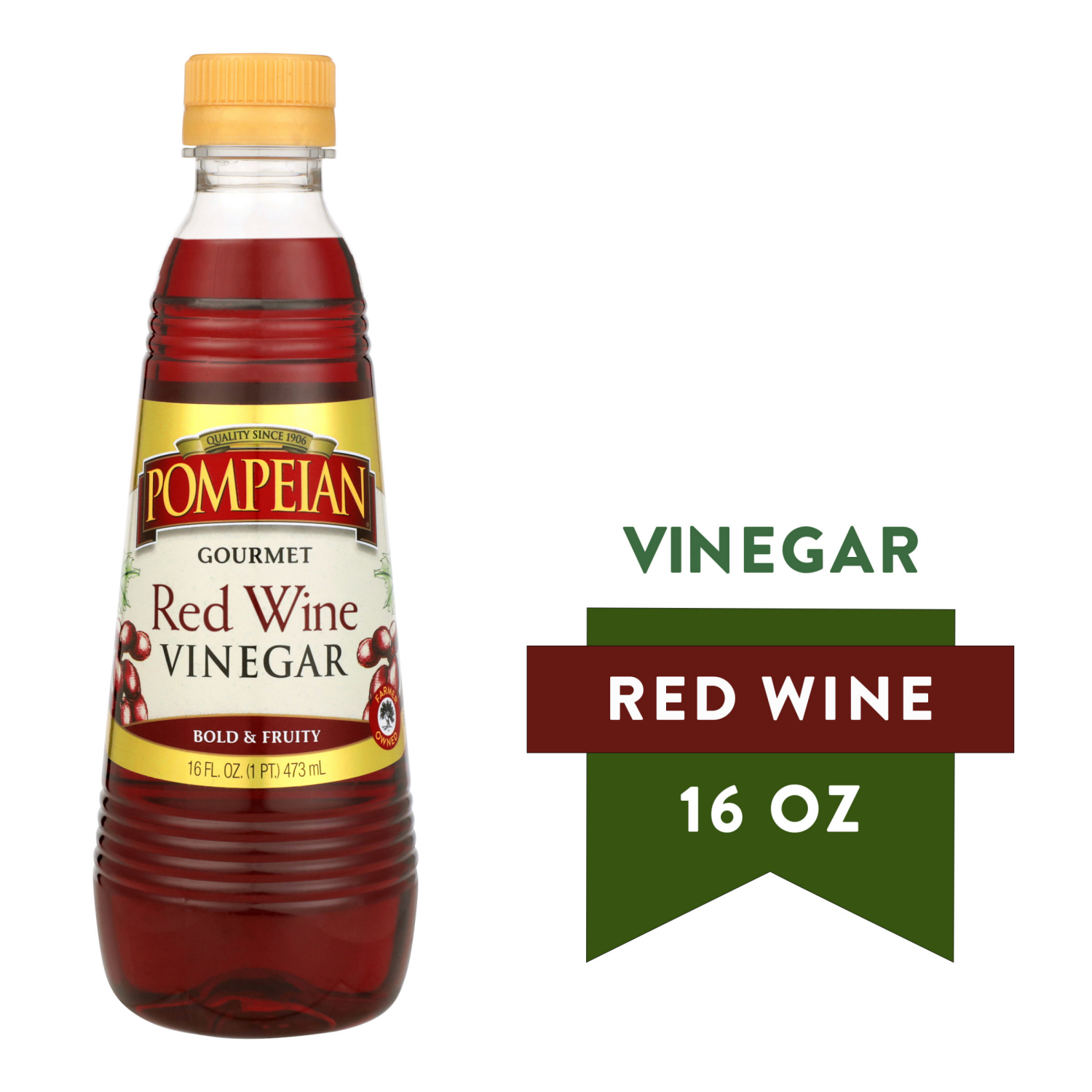 slide 1 of 5, Pompeian Gourmet Red Wine Vinegar 16 oz, 16 oz