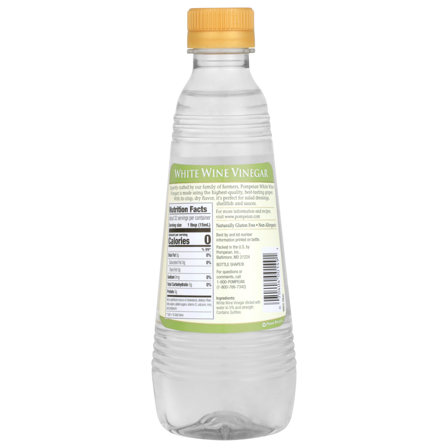 slide 4 of 5, Pompeian 16 oz Pompeian White Wine Vinegar, 16 fl oz