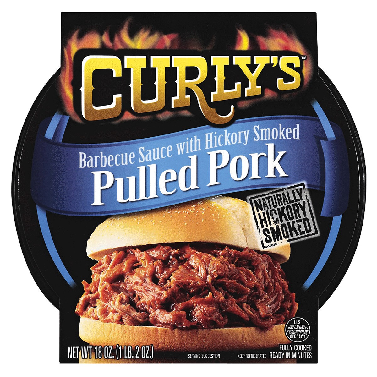 slide 1 of 1, CURLYS Curly's Pulled Pork with BBQ, 16 oz, 16 oz