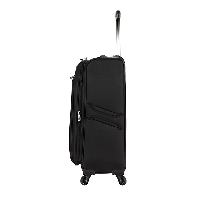 slide 7 of 12, Traveler's Club Luggage Traveler's Club Softside Expandable Spinner Checked Luggage - Black, 24 in