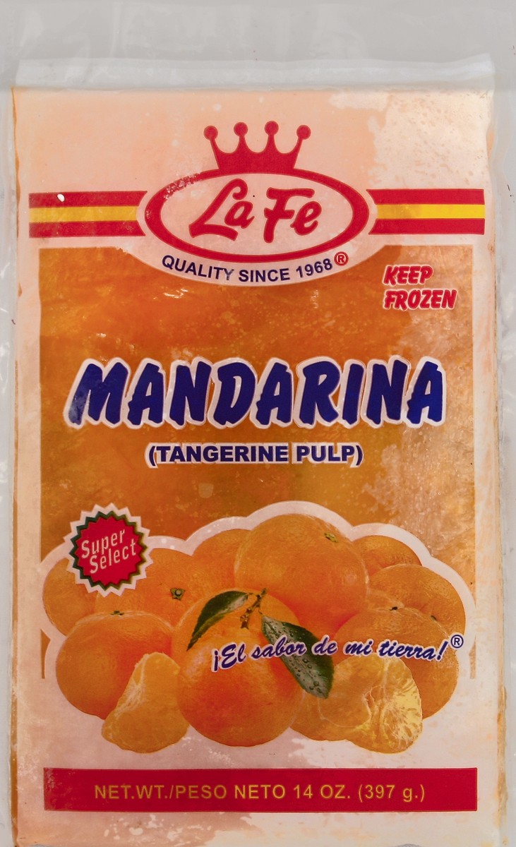slide 5 of 5, La Fe Mandarina Pulp, 14 oz