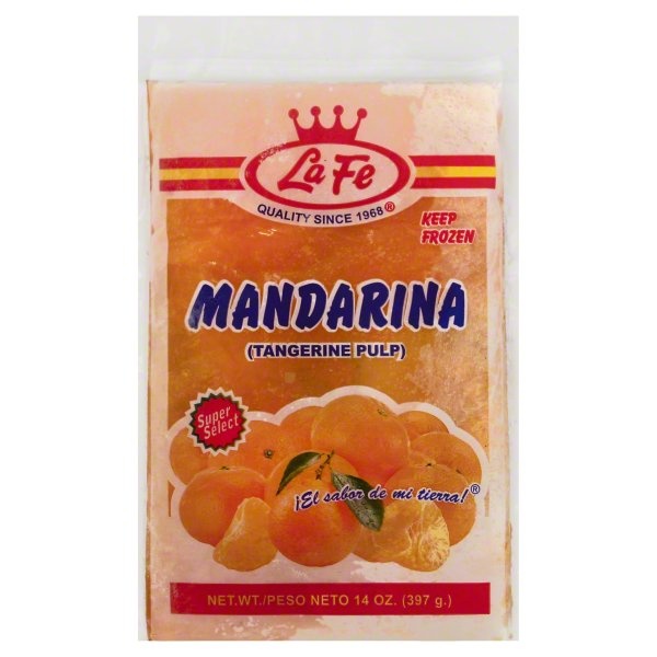 slide 1 of 1, La Fe Mandarina Pulp, 14 oz
