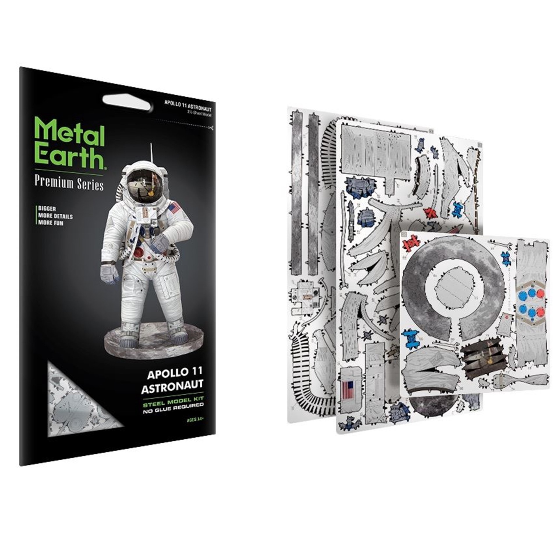 slide 4 of 14, Fascinations Metal Earth Premium Series Apollo 11 Astronaut Steel Model Kit, 3 in x 3 in x 5.3 in