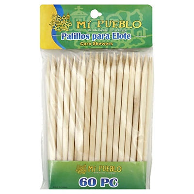 slide 1 of 1, Mi Pueblo Wooden Corn Skewers, 60 ct