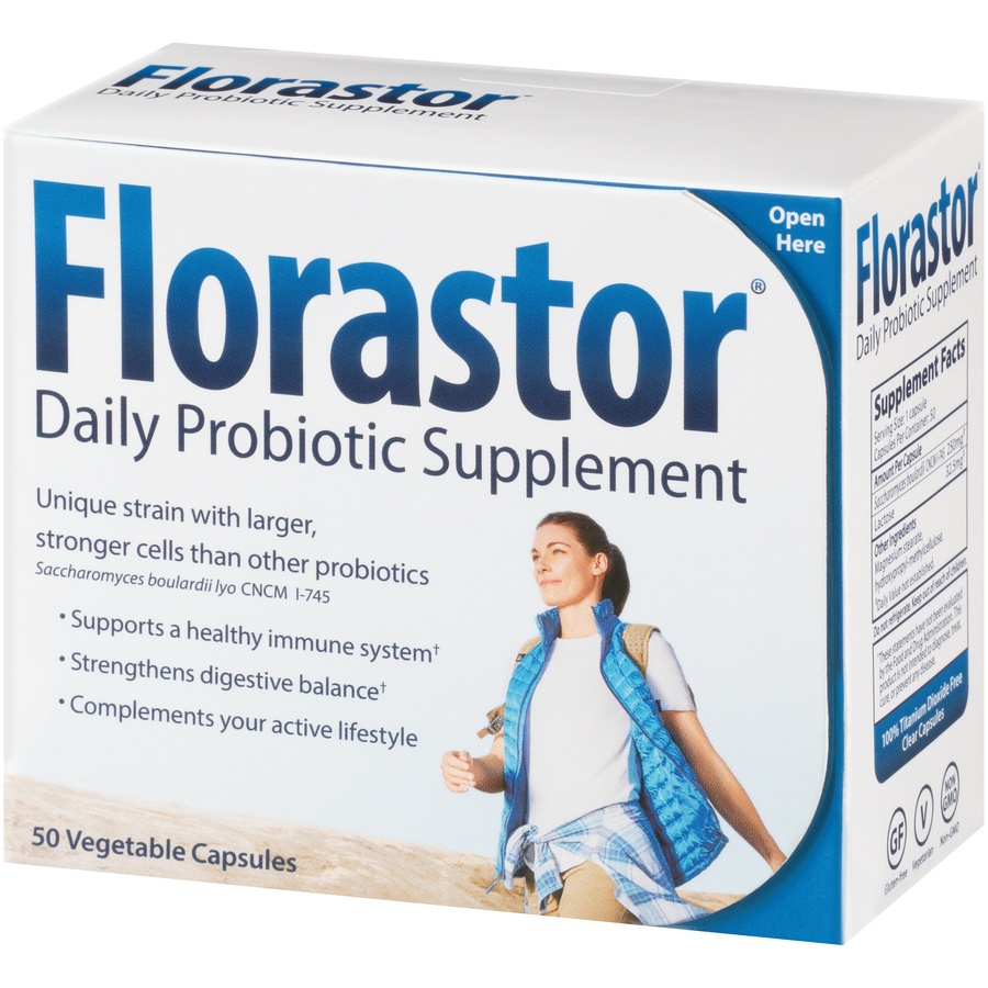 slide 3 of 6, Florastor Daily Probiotic Supplement, 50 ct; 250 mg