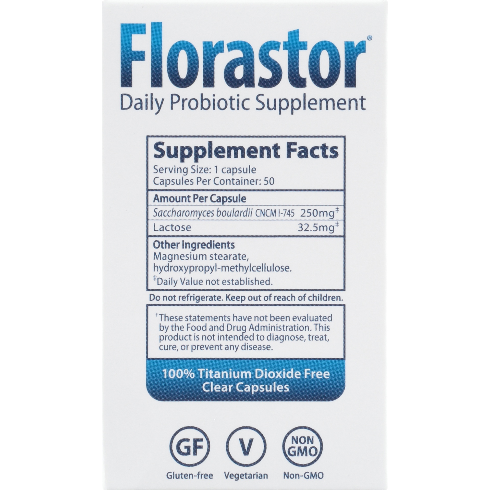 slide 5 of 6, Florastor Daily Probiotic Supplement, 50 ct; 250 mg