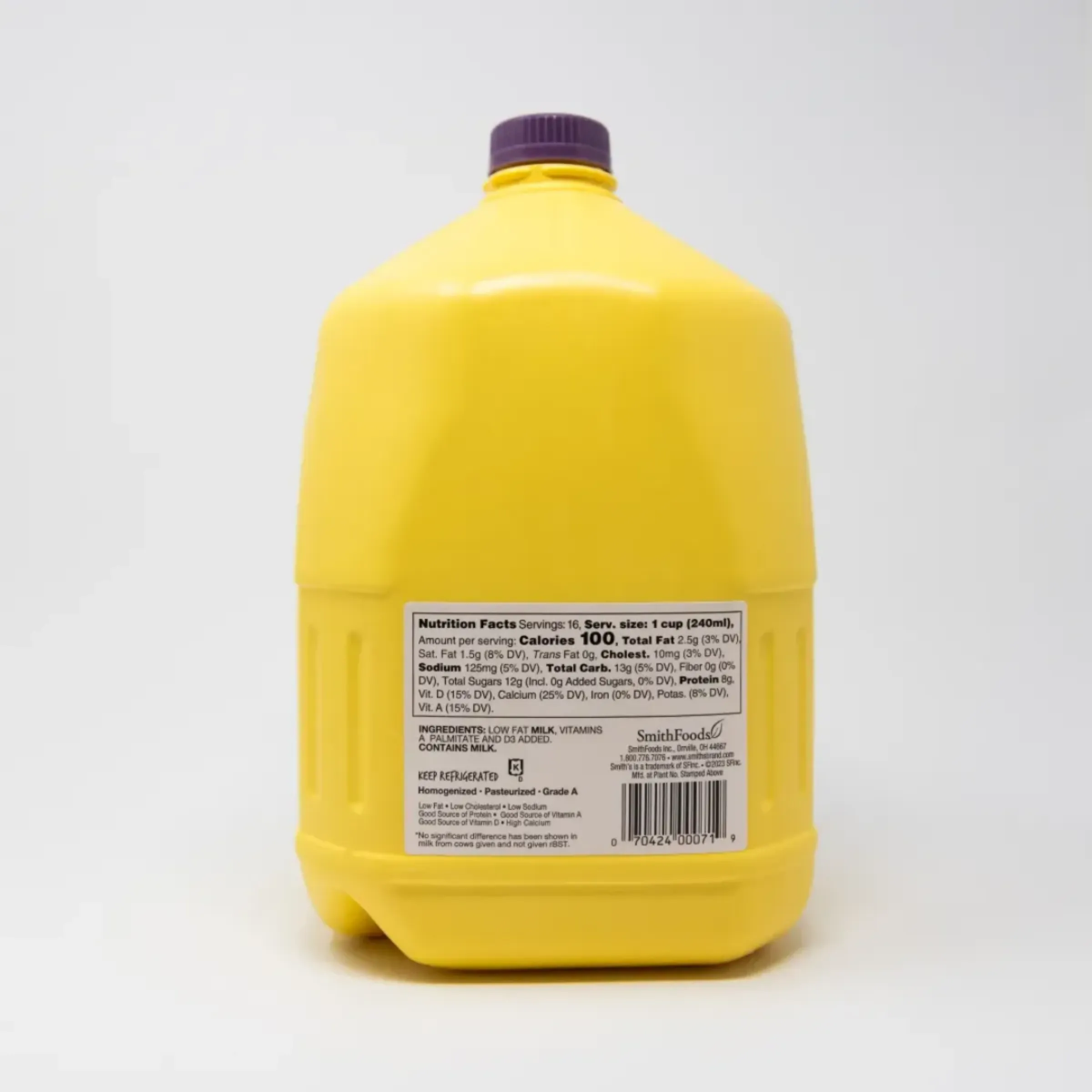 slide 2 of 2, Smith's Yellow Jug 1% Mow Fat Milk, Gallon, 1 gal