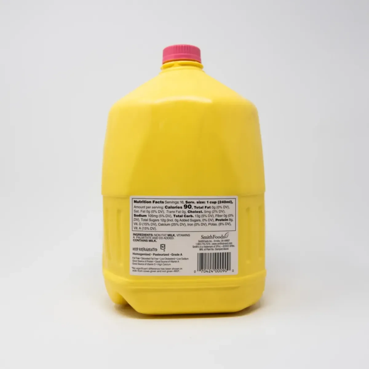 slide 2 of 2, Smith's Yellow Jug Fat-Free Skim Milk, Gallon, 1 gal