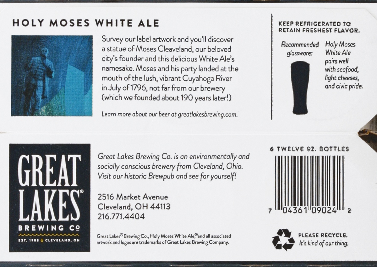 slide 3 of 6, Great Lakes White Ale 6 ea, 6 ct; 12 fl oz