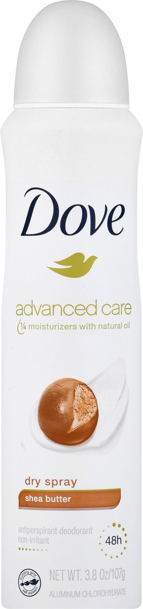 slide 5 of 9, Dove Advanced Care Antiperspirant Deodorant Spray Shea Butter, 3.8 oz, 3.8 oz