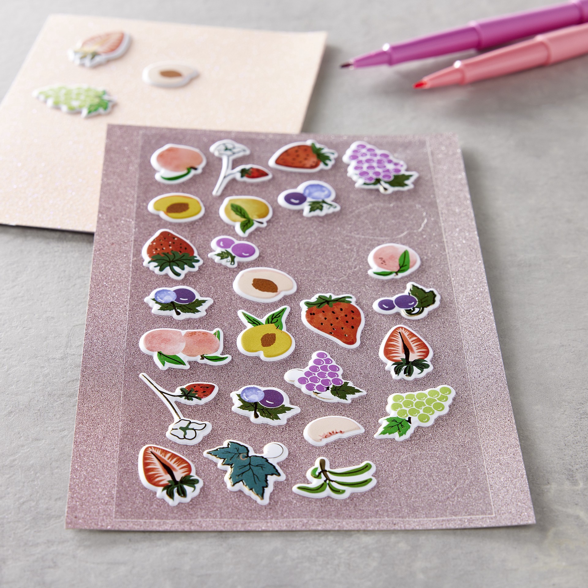 slide 2 of 4, Fruit Puffy Stickers By Recollections, 4 in x 8.5 in