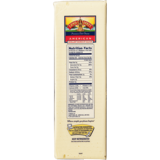 slide 4 of 4, Land O'Lakes 2% Milk American Cheese, per lb