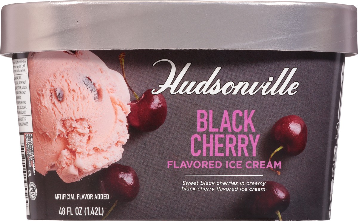 slide 13 of 13, Hudsonville Black Cherry Flavored Ice Cream 48 fl oz, 48 fl oz