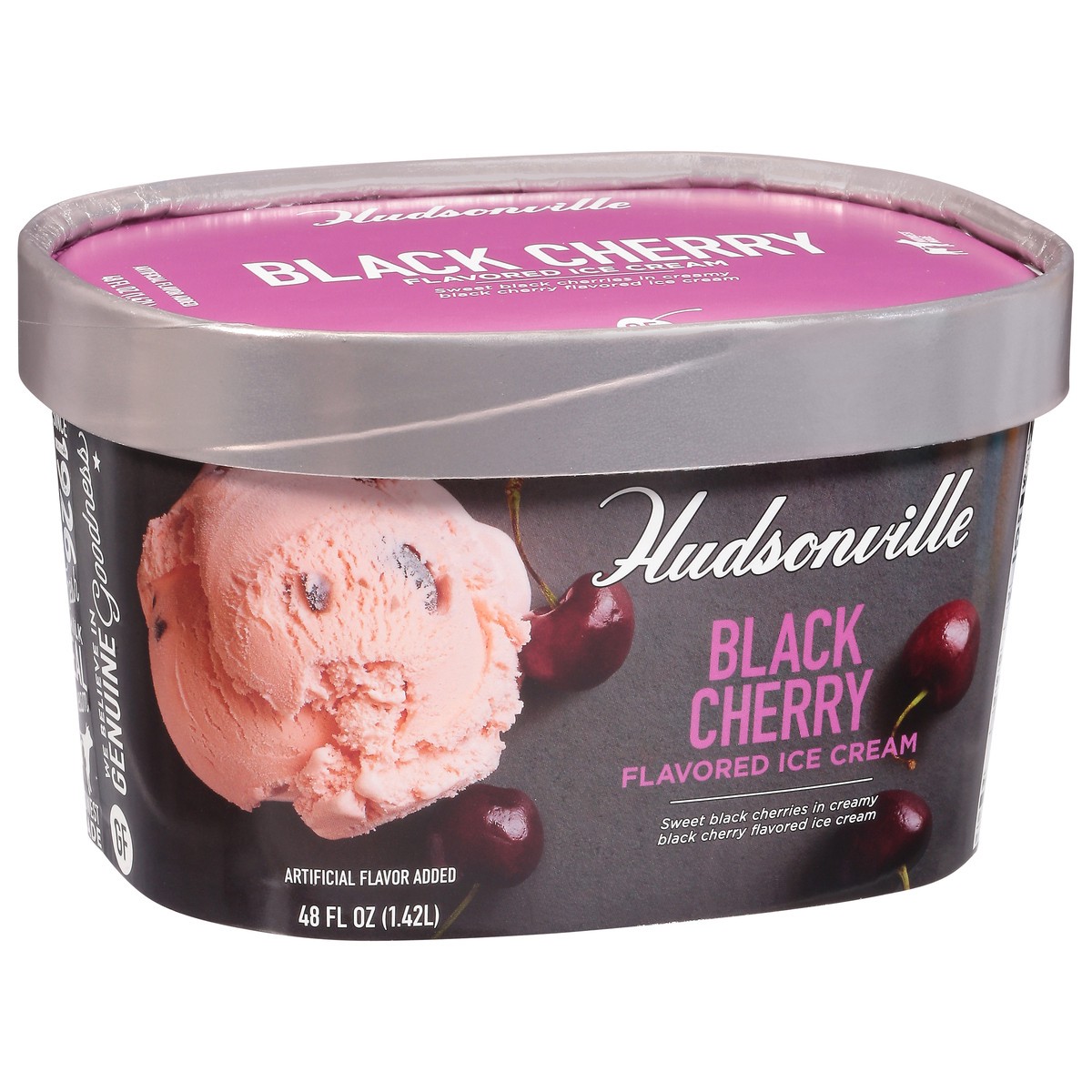 slide 2 of 13, Hudsonville Black Cherry Flavored Ice Cream 48 fl oz, 48 fl oz